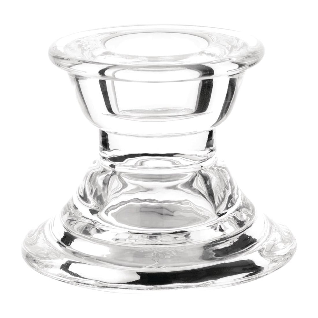 Olympia Glass Tapered Candle Holder (Pack of 6) by Olympia - Lordwell Catering Equipment