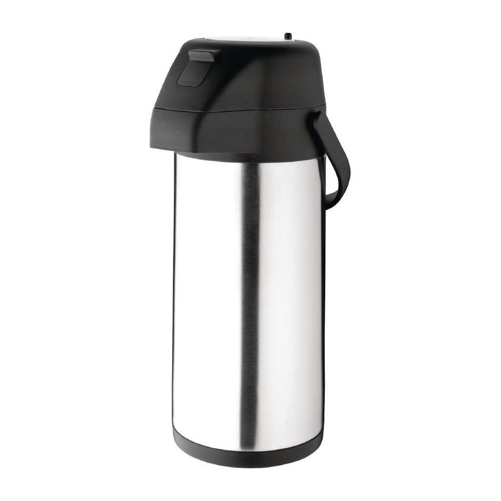 Olympia Stainless Steel Topped Pump Action Airpot 3Ltr by Olympia - Lordwell Catering Equipment