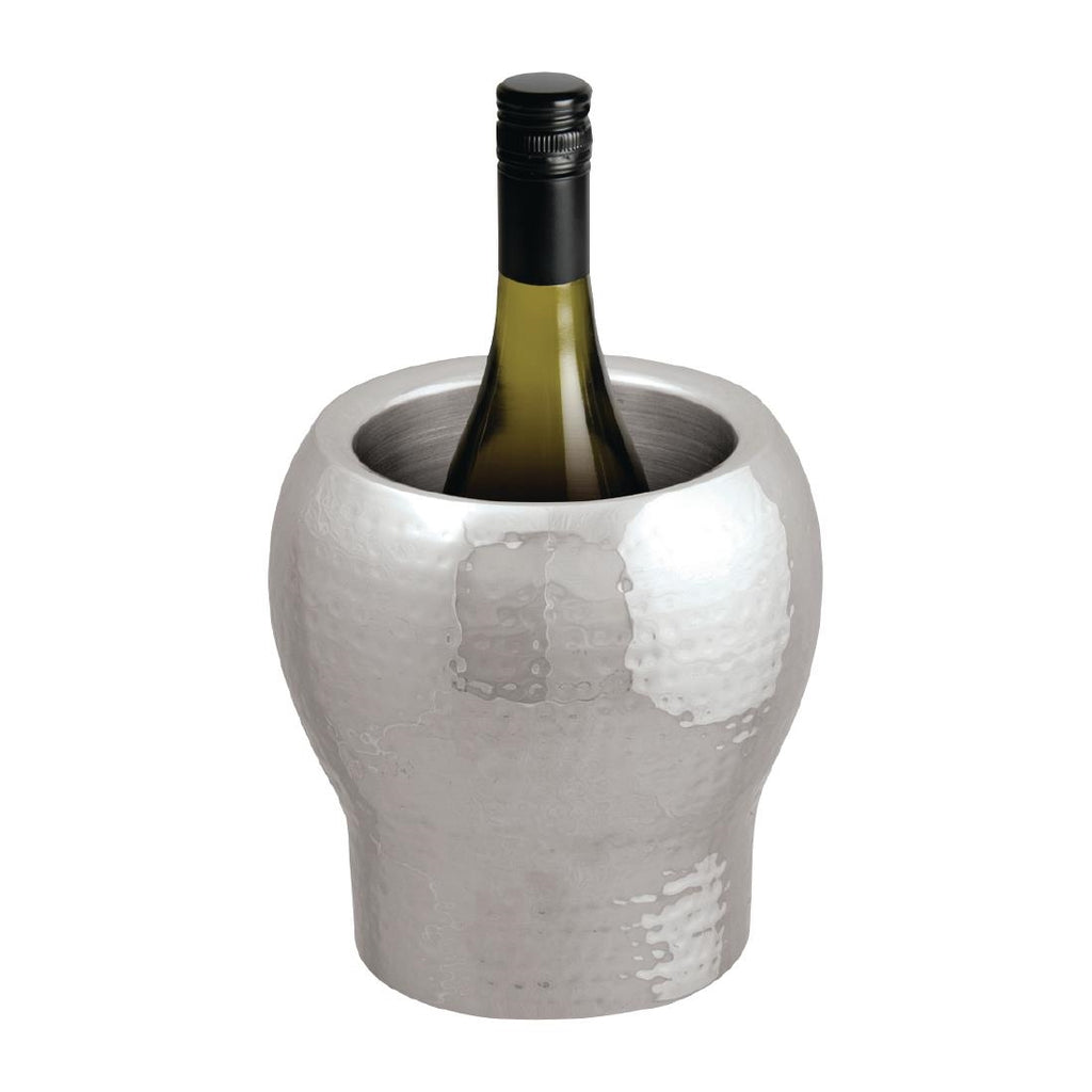 Beaumont Hammered Stainless Steel Wine And Champagne Cooler by Beaumont - Lordwell Catering Equipment