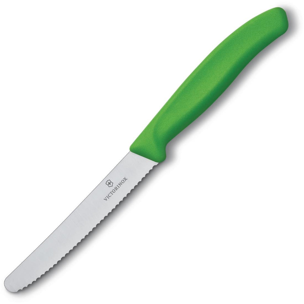 Victorinox Tomato Knife Serrated Green 11cm by Victorinox - Lordwell Catering Equipment