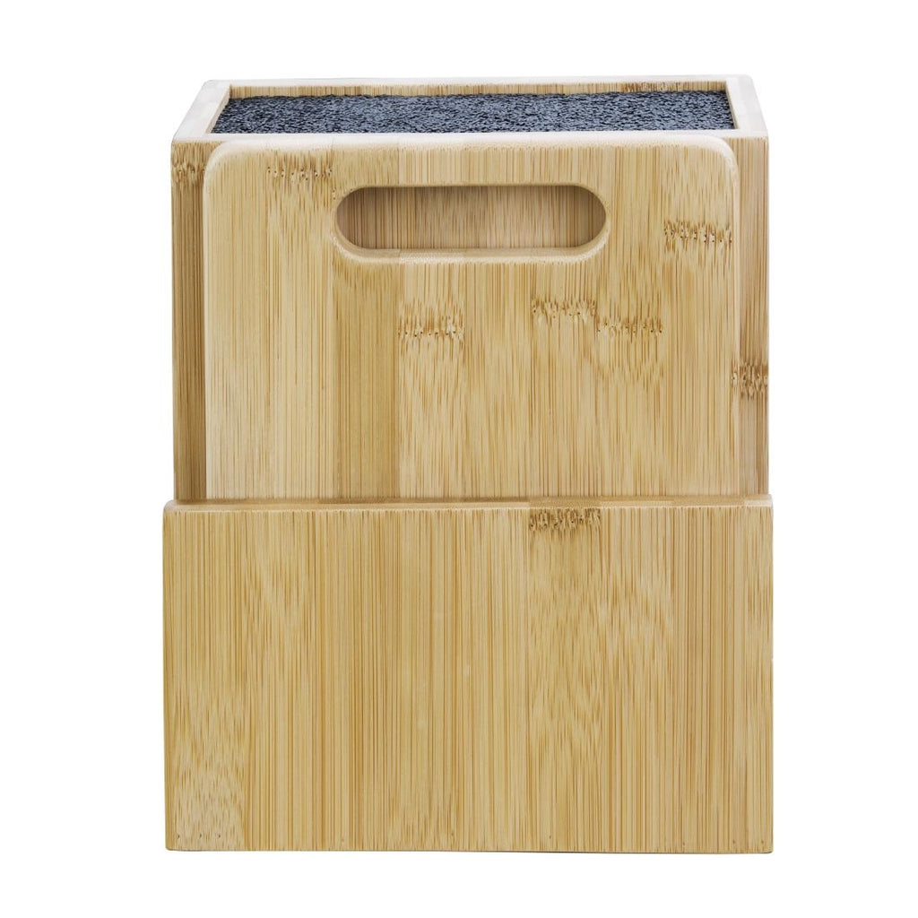 Vogue Wooden Universal Knife Block and Chopping Board by Vogue - Lordwell Catering Equipment