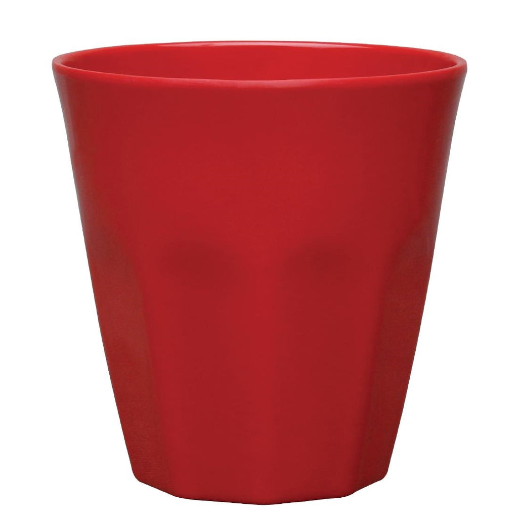 Olympia Kristallon Melamine Plastic Tumbler Red 290ml (Pack of 6) by Olympia - Lordwell Catering Equipment