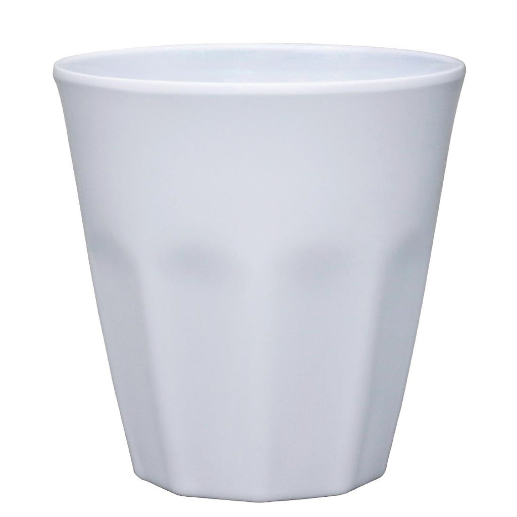 Olympia Kristallon Melamine Plastic Tumbler White 290ml (Pack of 6) by Olympia - Lordwell Catering Equipment