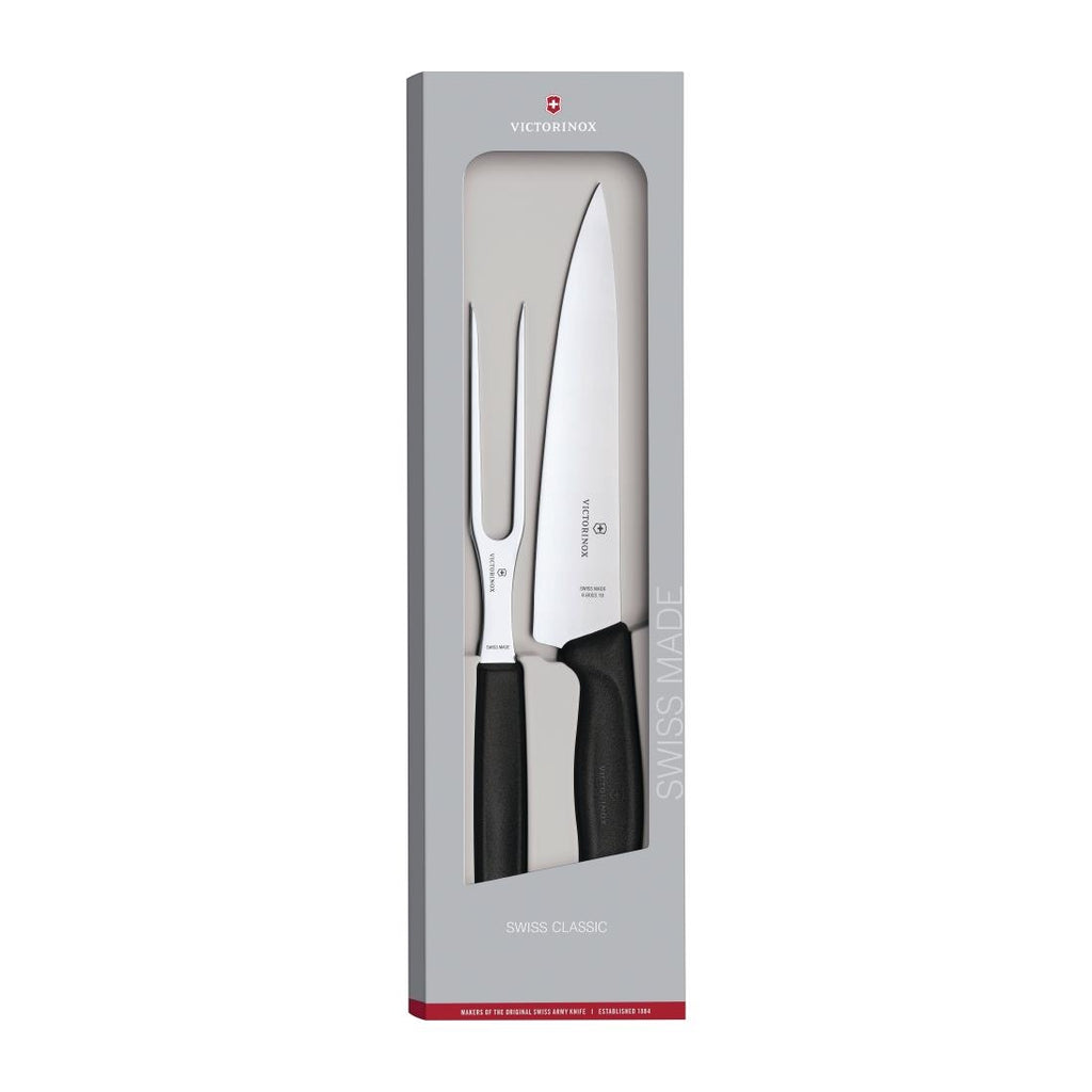 Victorinox Swiss Classic Carving Knife and Fork Set by Victorinox - Lordwell Catering Equipment