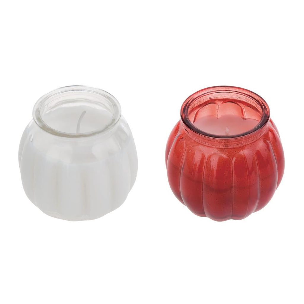 Olympia Pumpkin Jar Candle Red (Pack of 12) by Olympia - Lordwell Catering Equipment