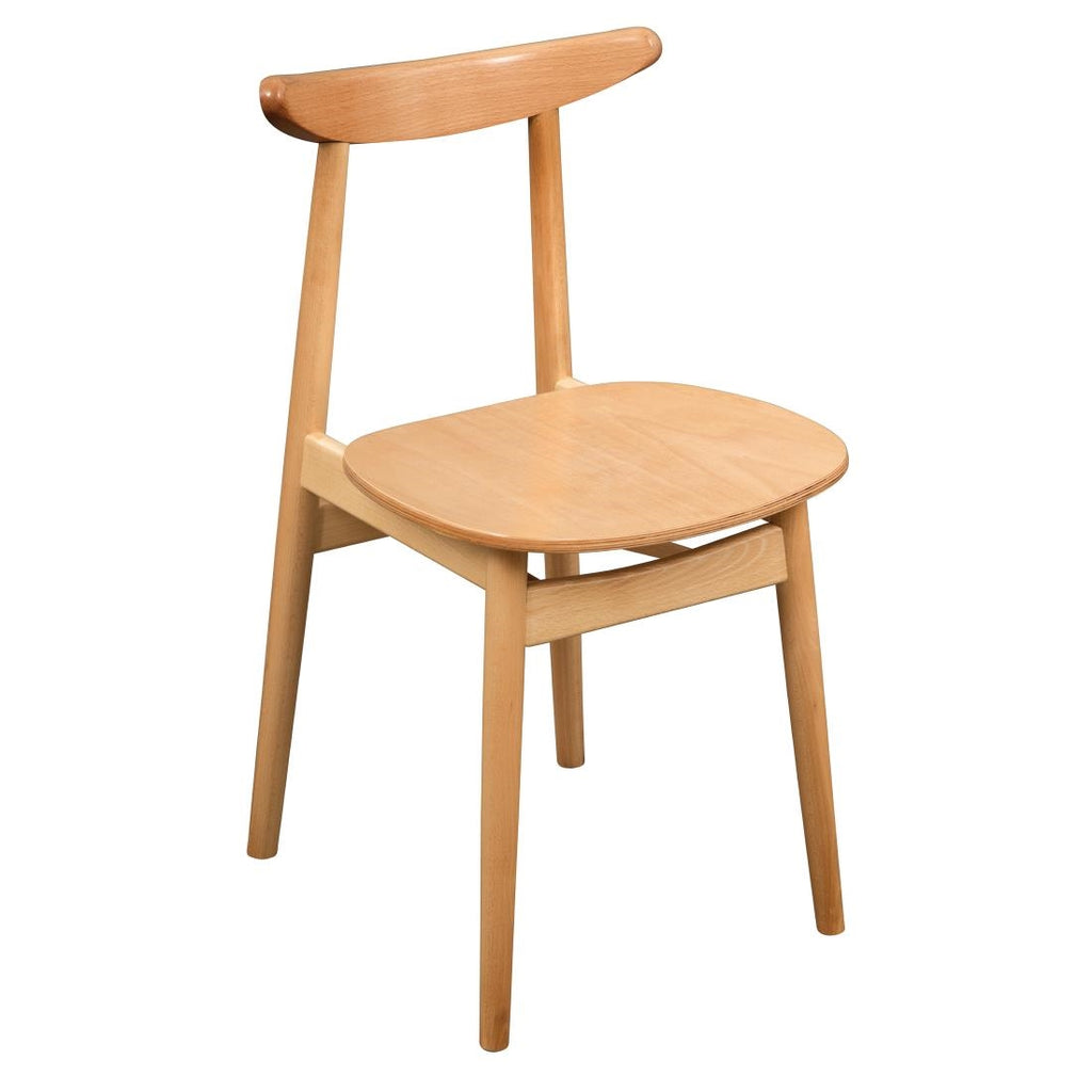 Fameg Beech Cowhorn Side Chair (Pack of 2) by Fameg - Lordwell Catering Equipment