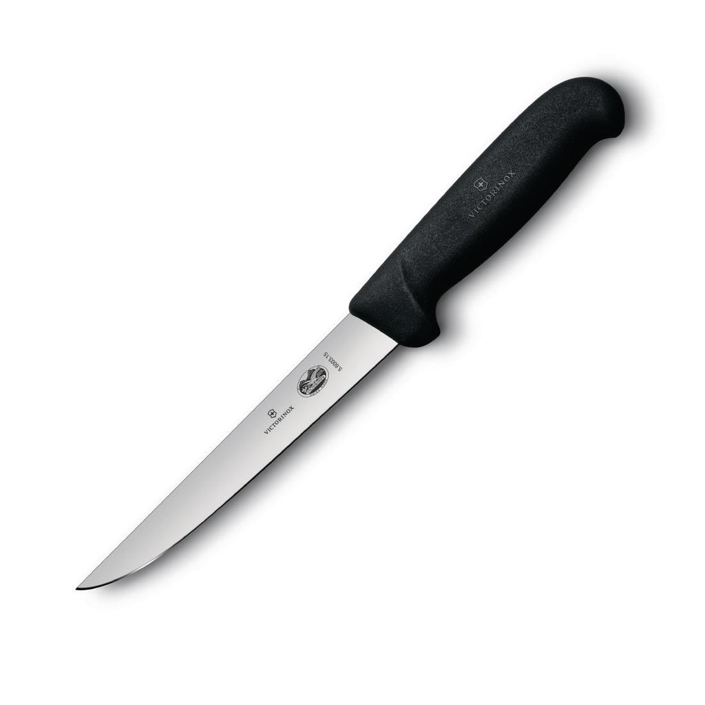 Victorinox Fibrox Boning Knife Straight Wide Blade 15cm by Victorinox - Lordwell Catering Equipment