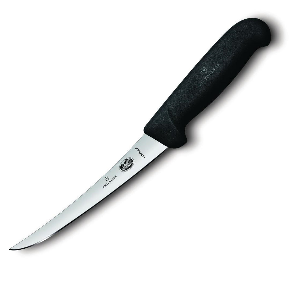 Victorinox Fibrox Boning Knife Narrow Curved Flexible Blade 12cm by Victorinox - Lordwell Catering Equipment