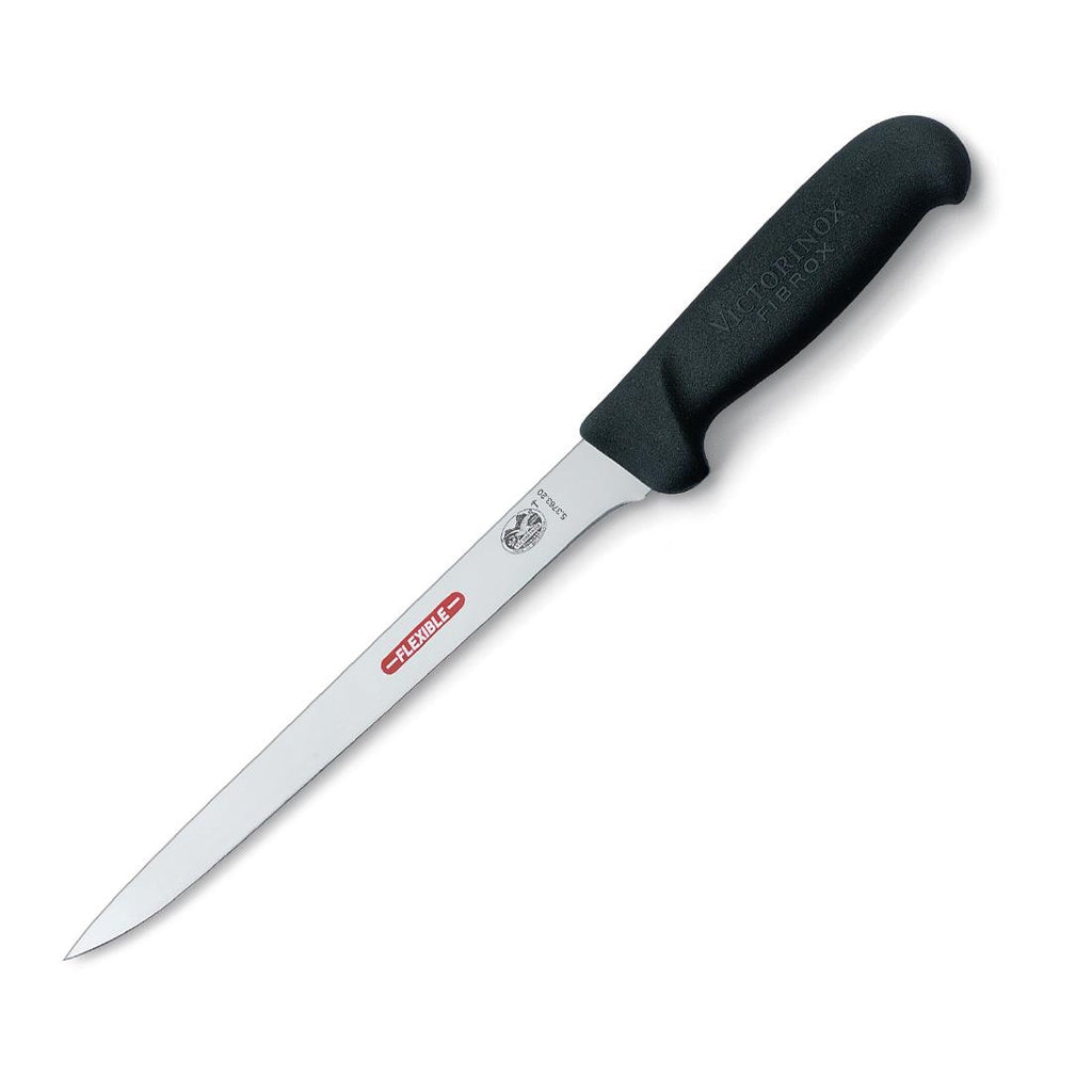 Victorinox Fibrox Filleting Knife Narrow Flexible Blade 20cm by Victorinox - Lordwell Catering Equipment