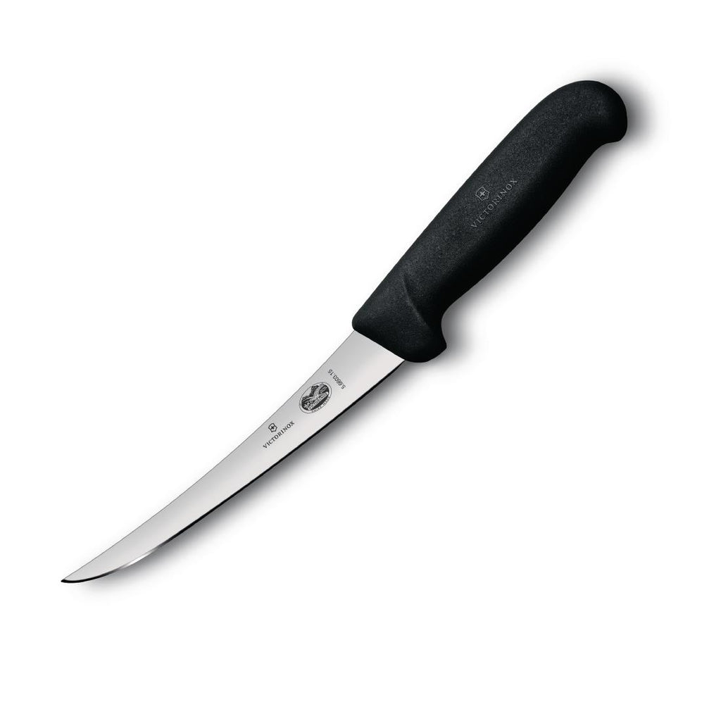 Victorinox Fibrox Boning Knife Narrow Curved Blade 15cm by Victorinox - Lordwell Catering Equipment