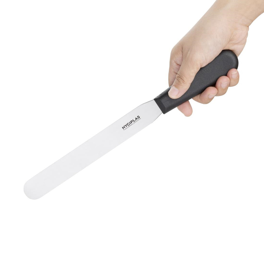 Hygiplas Straight Blade Palette Knife Black 20.5cm by Hygiplas - Lordwell Catering Equipment