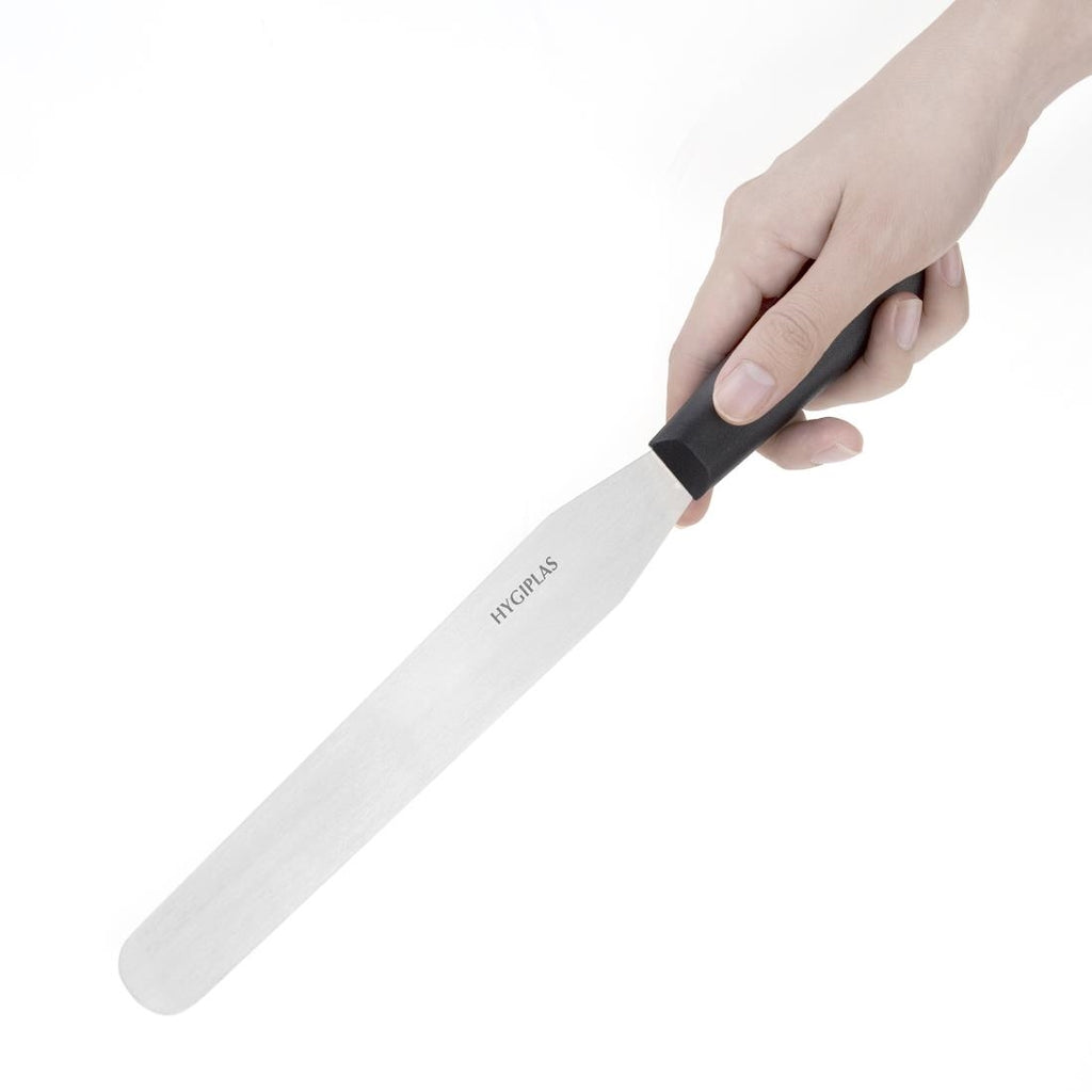 Hygiplas Straight Blade Palette Knife Black 25.5cm by Hygiplas - Lordwell Catering Equipment
