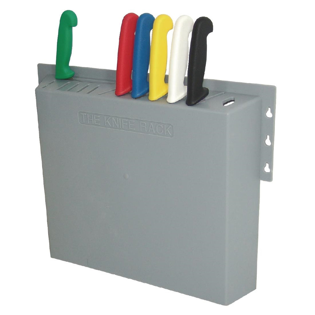 Hygiplas Knife Wall Rack Plastic 14 Slots by Non Branded - Lordwell Catering Equipment
