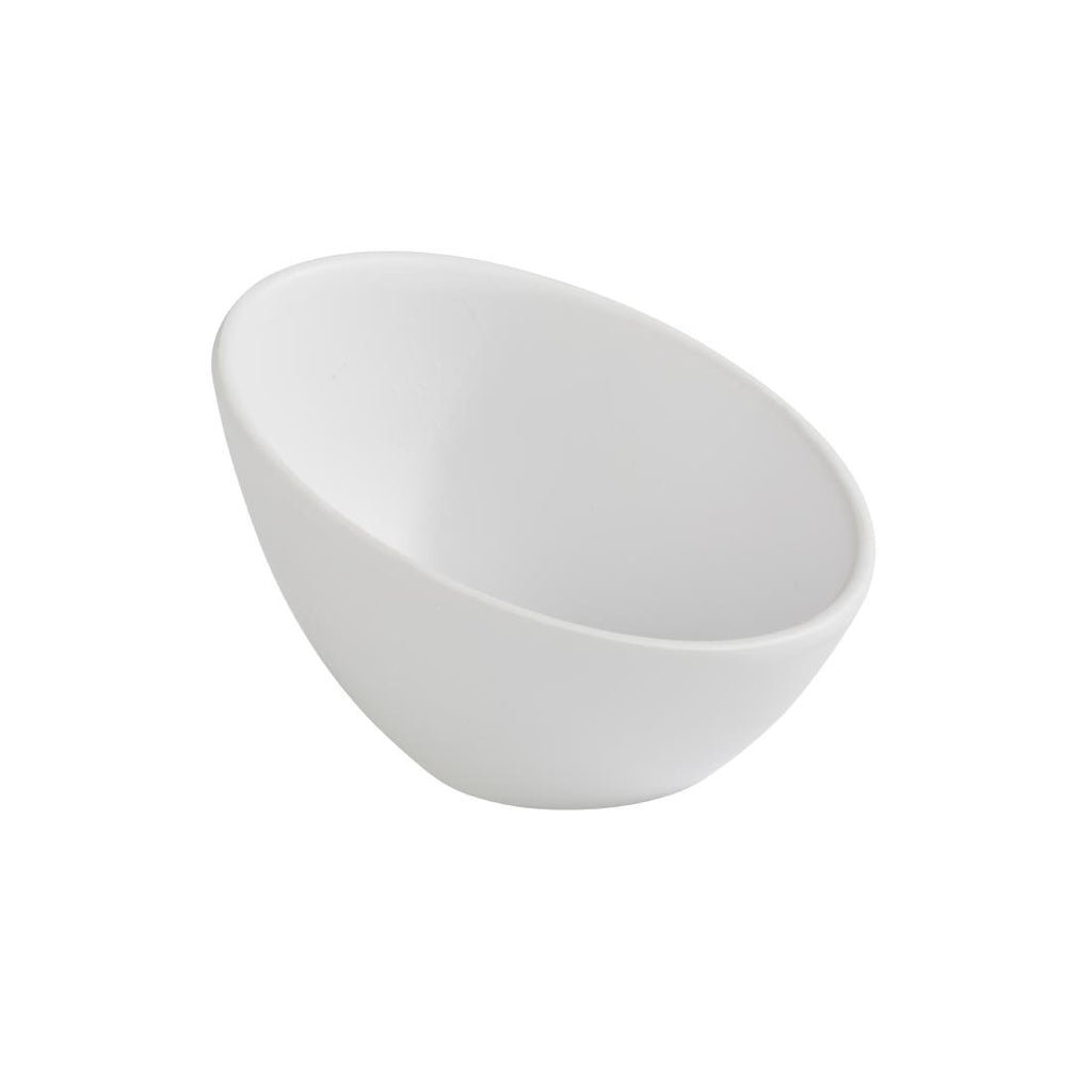 APS Zen Melamine Round Sloped Dipping Pot White 80ml by APS - Lordwell Catering Equipment