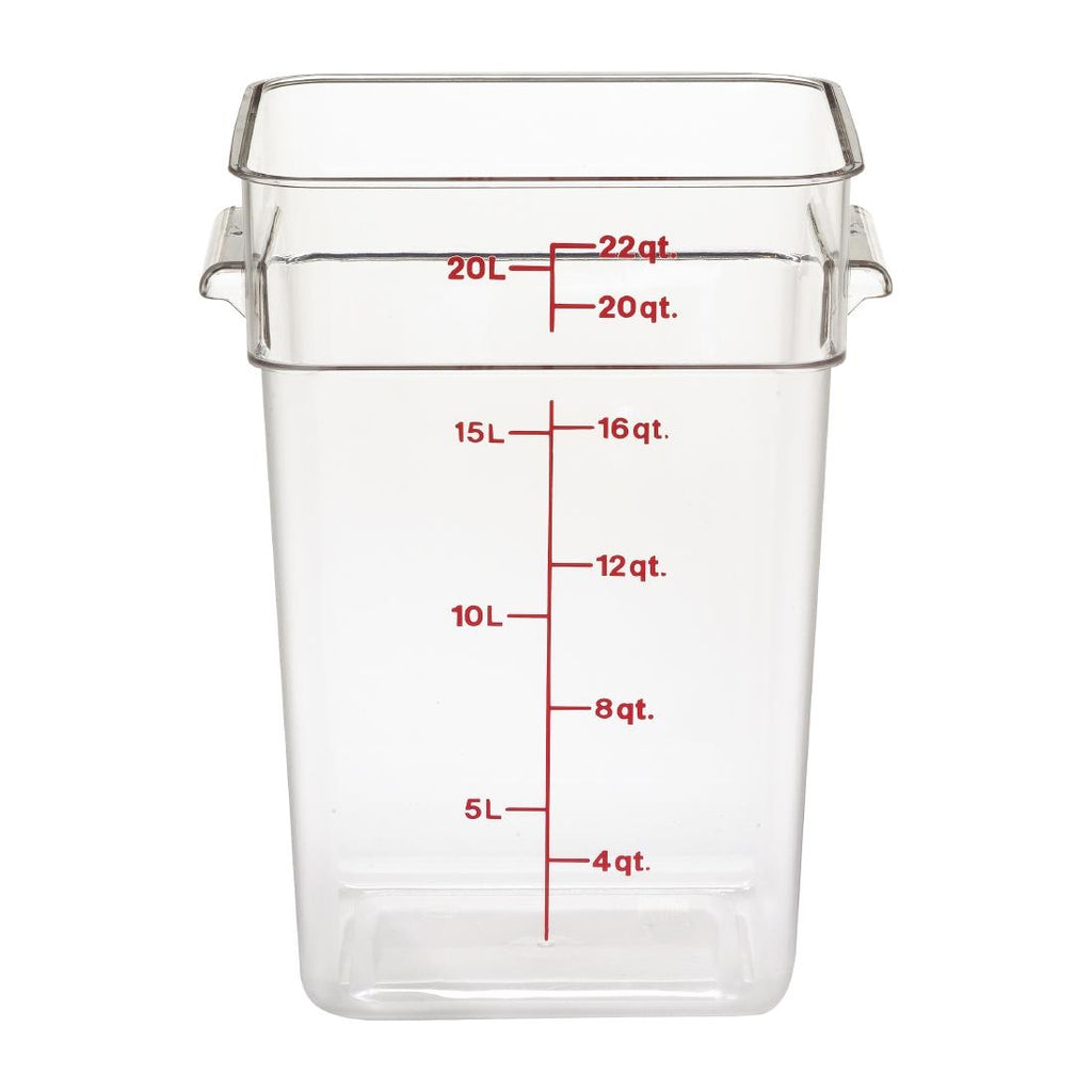 Cambro Square Polycarbonate Food Storage Container 20.8 Ltr by Cambro - Lordwell Catering Equipment