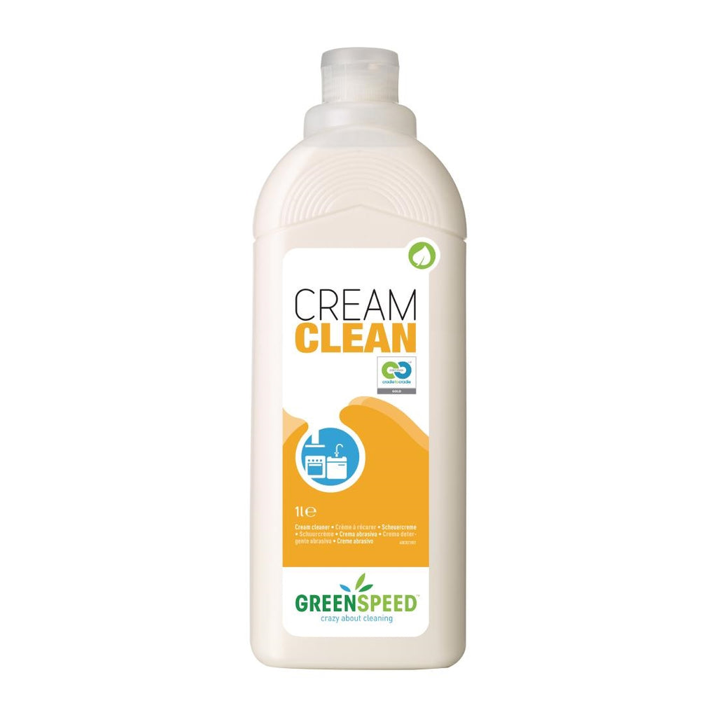 Greenspeed Unperfumed Cream Cleaner and Degreaser Ready To Use 1Ltr (12 Pack) by Greenspeed - Lordwell Catering Equipment