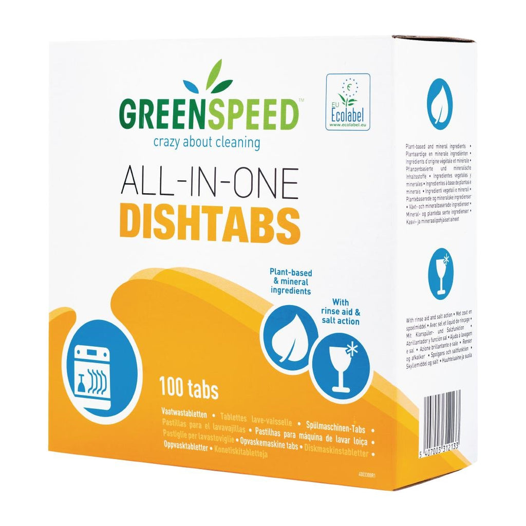 Greenspeed All-in-One Dishwasher Tablets (5 x 100 Pack) by Greenspeed - Lordwell Catering Equipment