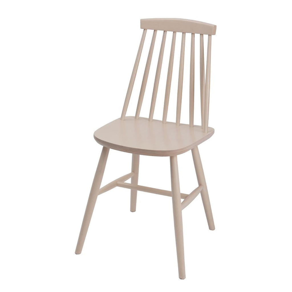 Fameg Farmhouse Angled Side Chairs White (Pack of 2) by Fameg - Lordwell Catering Equipment