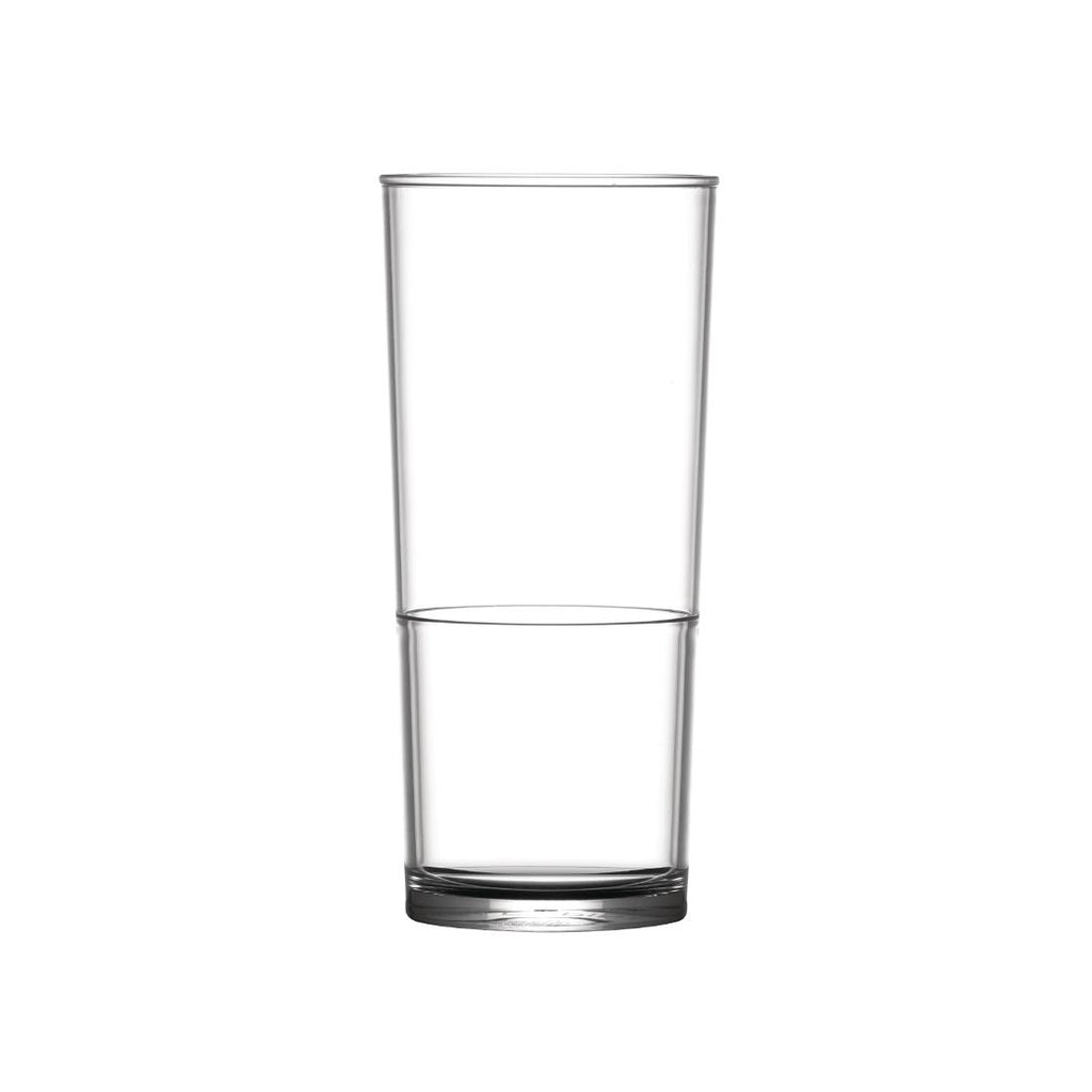 BBP Polycarbonate Hi Ball In2Stax Glasses Half Pint (Pack of 48) by BBP - Lordwell Catering Equipment