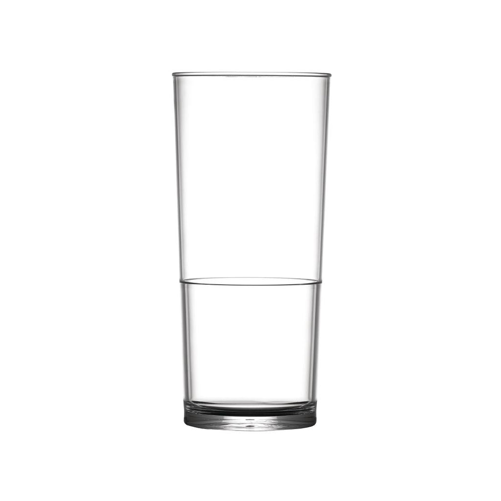 BBP Polycarbonate Hi Ball In2Stax Glasses Pint (Pack of 48) by BBP - Lordwell Catering Equipment
