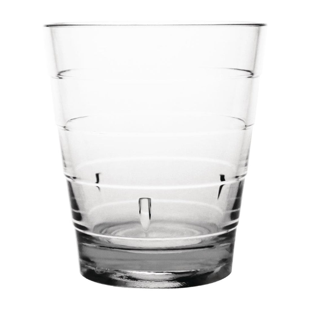 Olympia Kristallon Polycarbonate Ringed Tumbler Clear 285ml (Pack of 6) by Olympia - Lordwell Catering Equipment