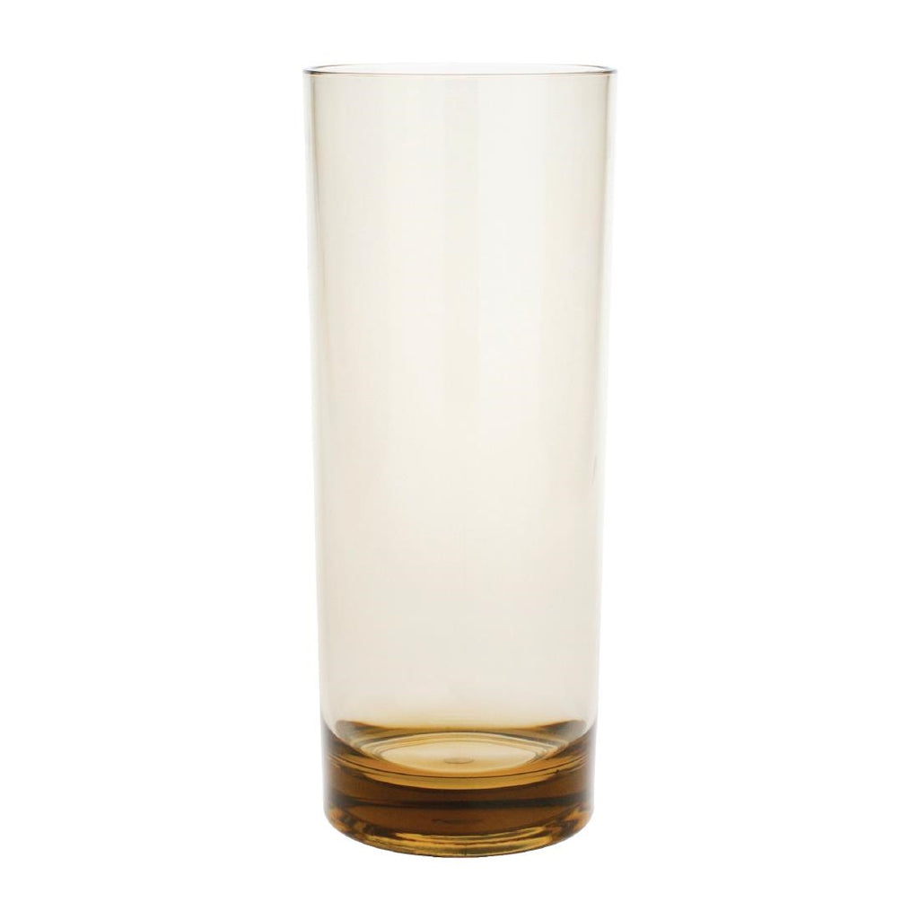 Kristallon Polycarbonate Hi Ball Glasses Tan 360ml (Pack of 6) by Olympia - Lordwell Catering Equipment