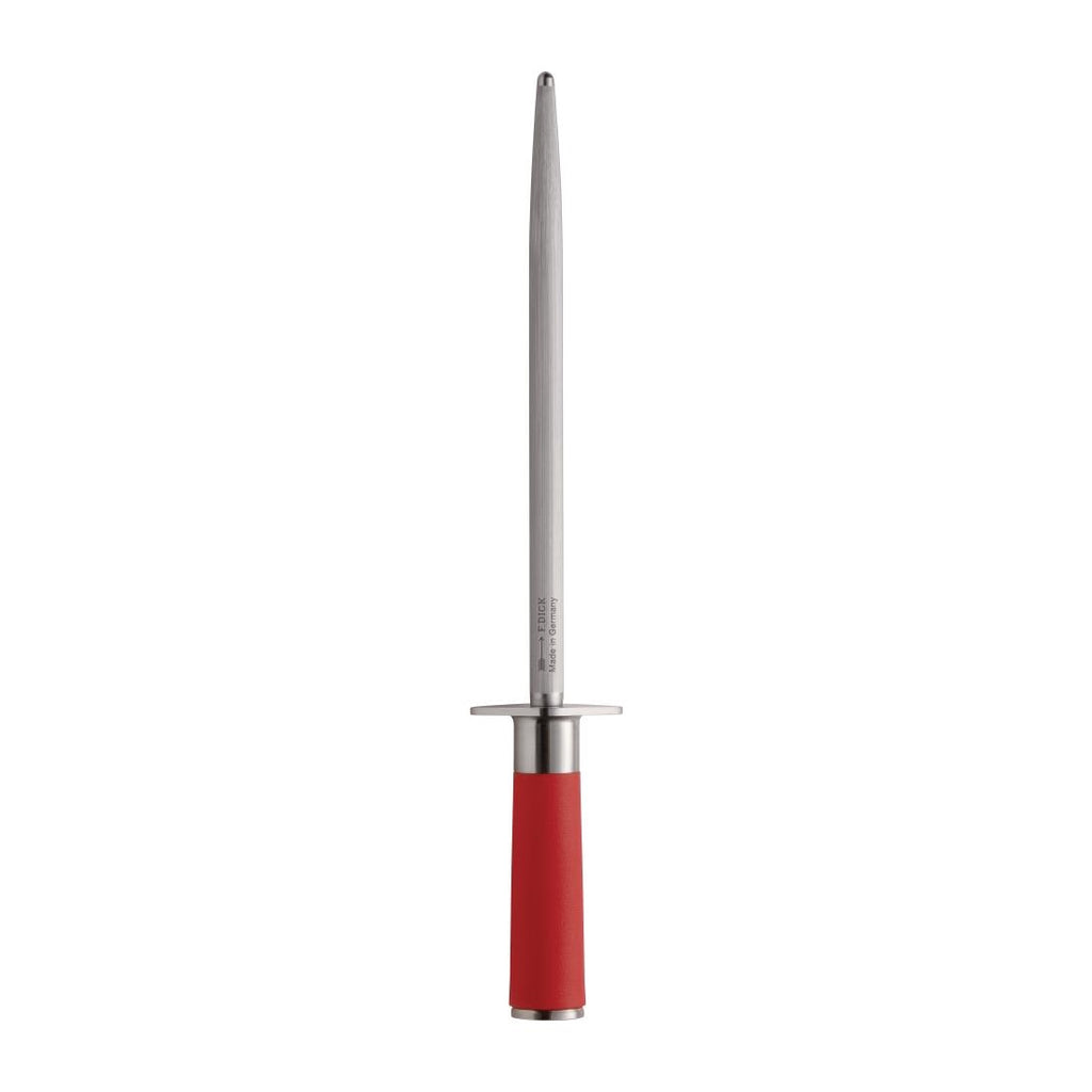 Dick Red Spirit Round Standard Knife Sharpening Steel 25cm by Dick - Lordwell Catering Equipment