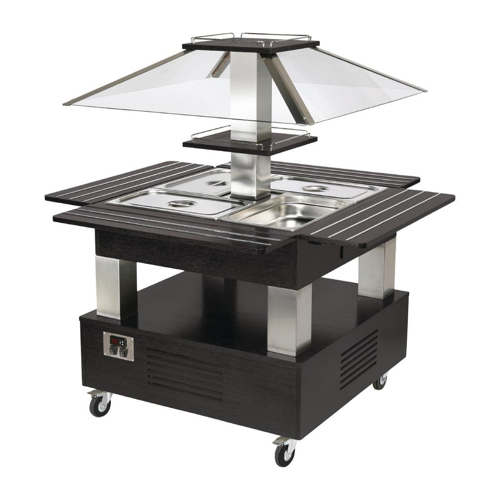 Roller Grill Chilled Salad Bar Square Black by Roller Grill - Lordwell Catering Equipment