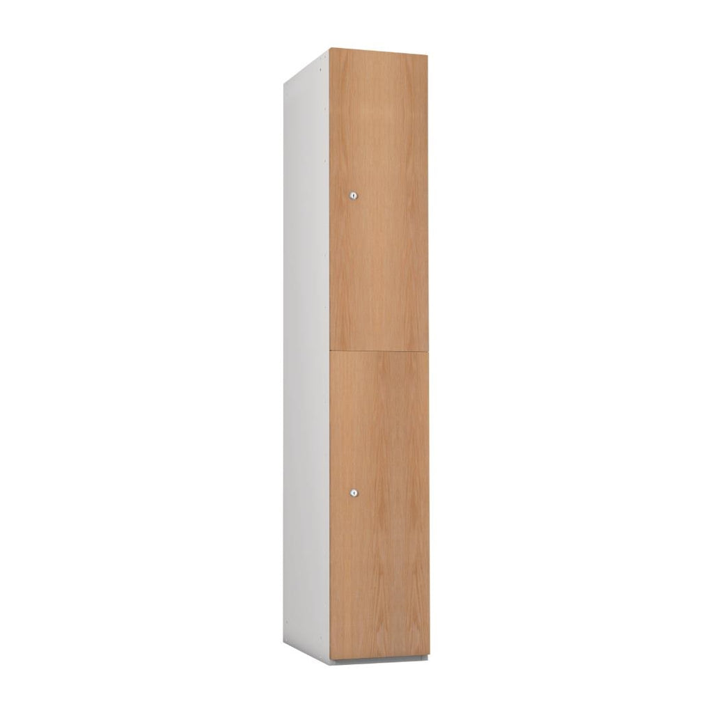 Timberbox Two Door Camlock Locker Oak Finish by Timberbox - Lordwell Catering Equipment