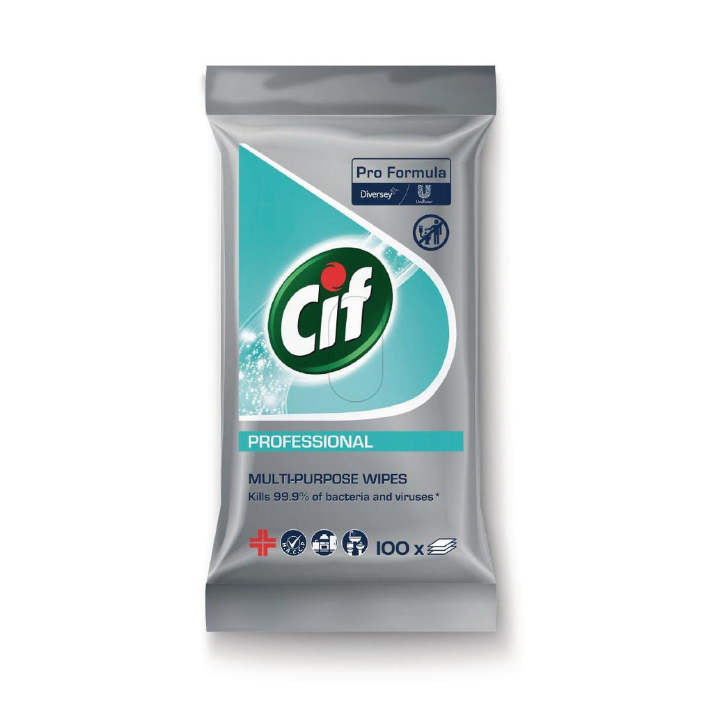 CIF Pro Formula Multi-Purpose Disinfectant Wipes (100 Pack) by Pro-Formula - Lordwell Catering Equipment