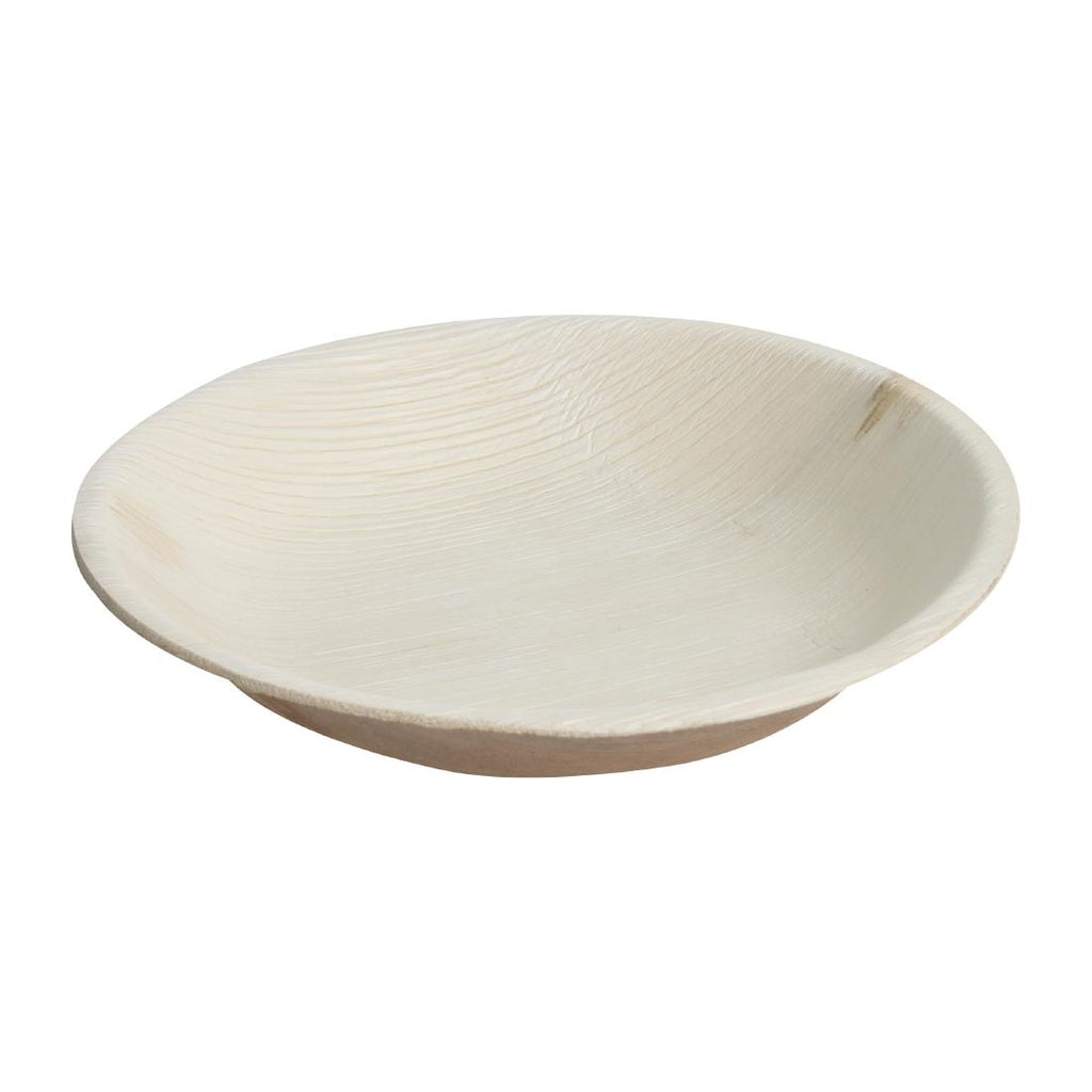 Fiesta Compostable Deep Palm Leaf Plates Round 175mm (Pack of 100) by Fiesta - Lordwell Catering Equipment