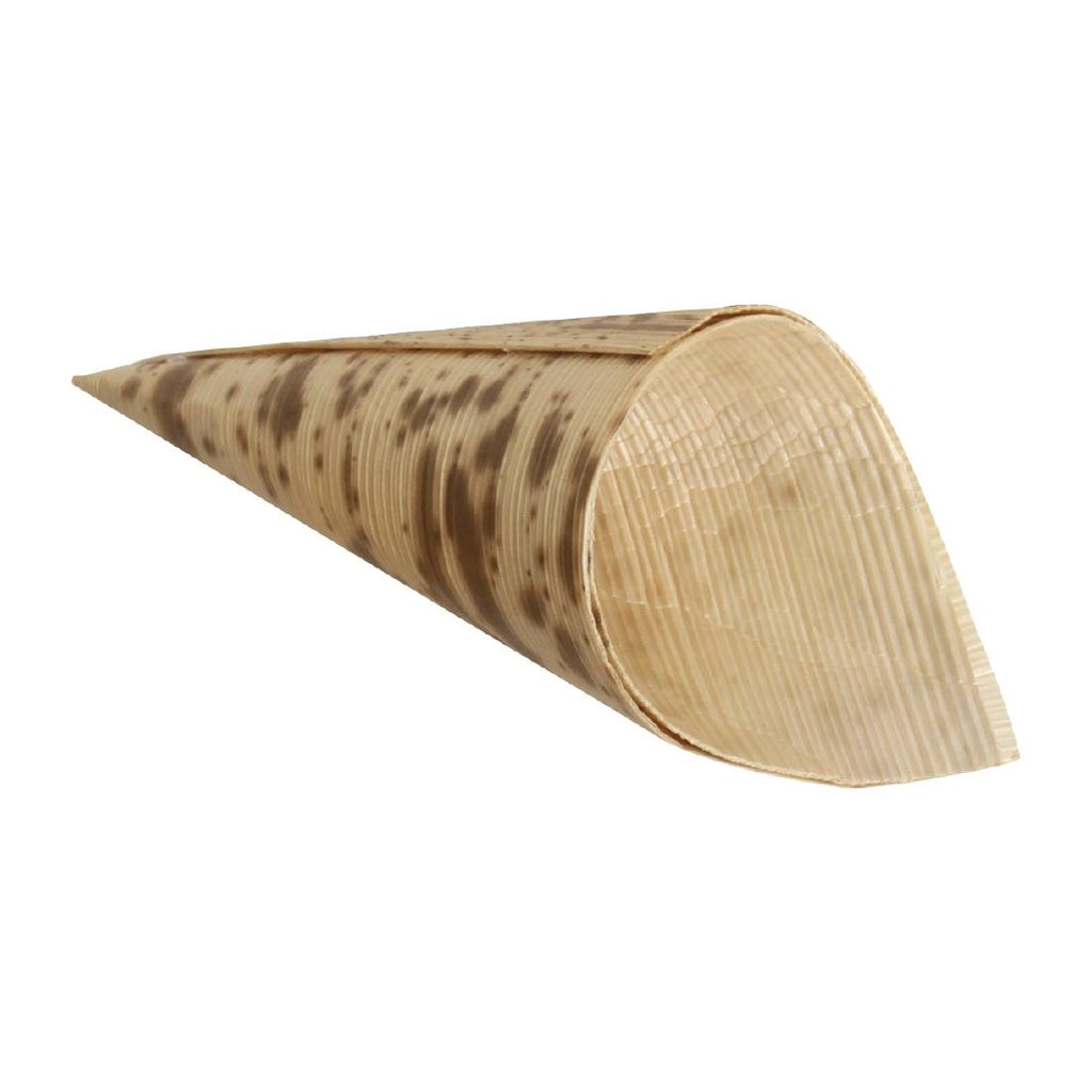 Fiesta Compostable Bamboo Canape Cones 35mm (Pack of 200) by Fiesta - Lordwell Catering Equipment