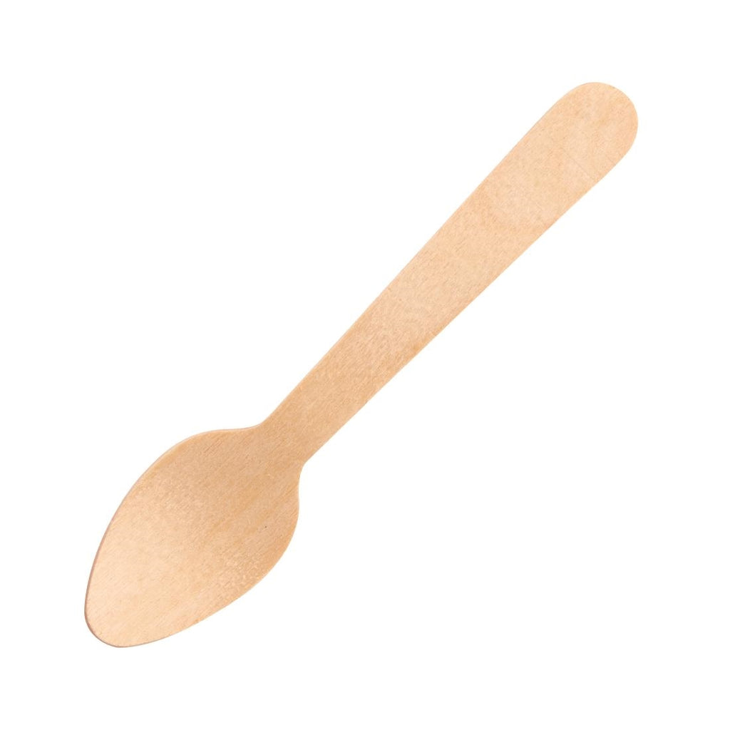 Fiesta Compostable Wooden Teaspoons (Pack of 100) by Fiesta - Lordwell Catering Equipment