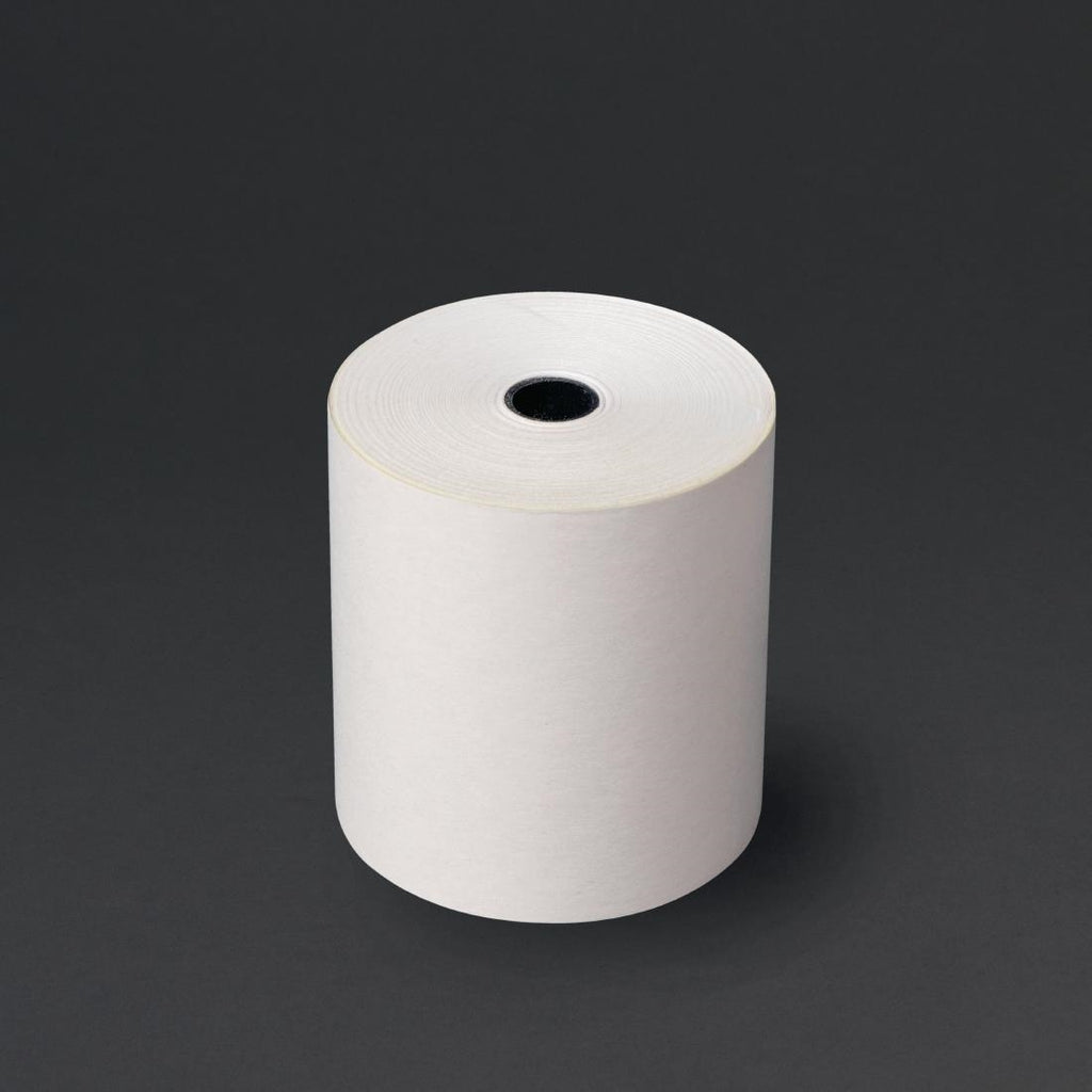 Olympia Non-Thermal 2ply White and Yellow Till Roll 76 x 70mm (Pack of 20) by Fiesta - Lordwell Catering Equipment