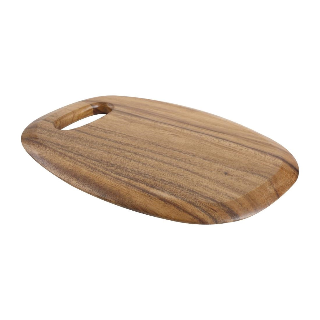 Small Rounded Acacia Presentation Board with Handle DL130