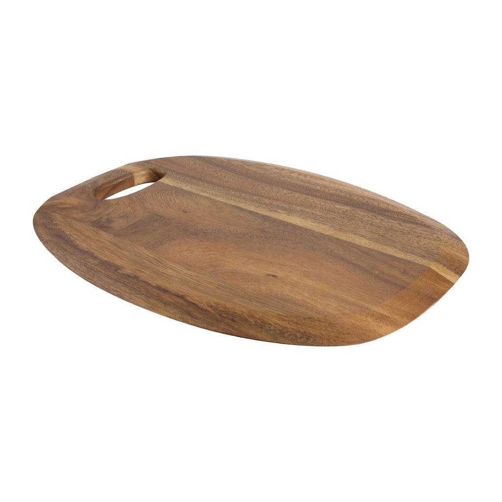 Large Rounded Acacia Presentation Board with Handle DL131