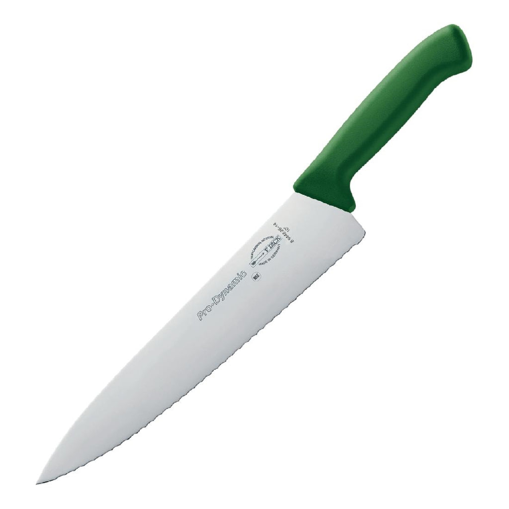 Dick Pro Dynamic HACCP Serrated Kitchen Knife Green 25.5cm DL368