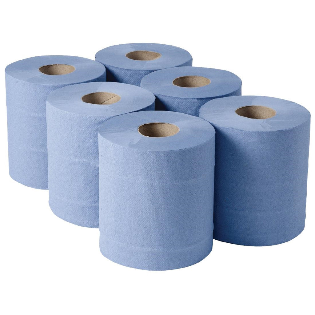 Jantex Centrefeed Blue Rolls 2-Ply 120m (Pack of 6) DL921