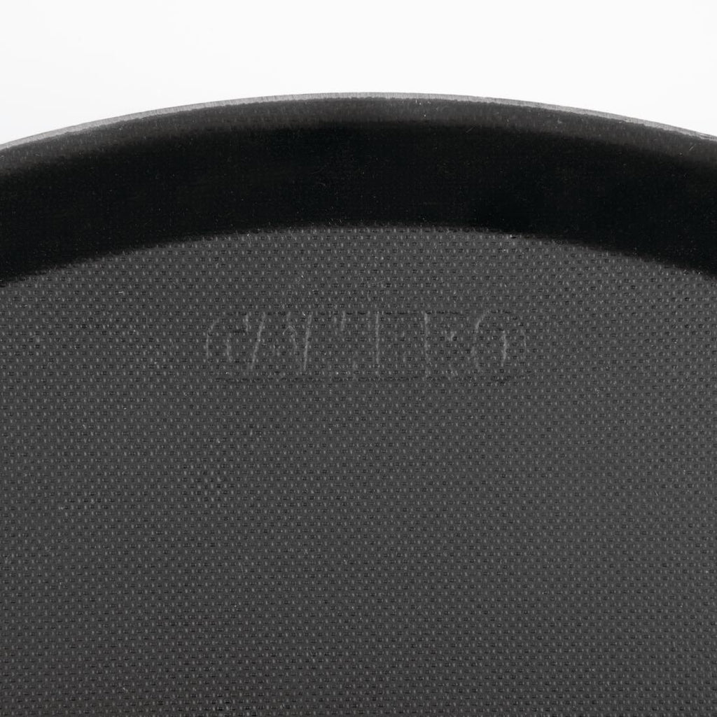 Cambro Camtread Fibreglass Round Non-Slip Tray Black 405mm DM782