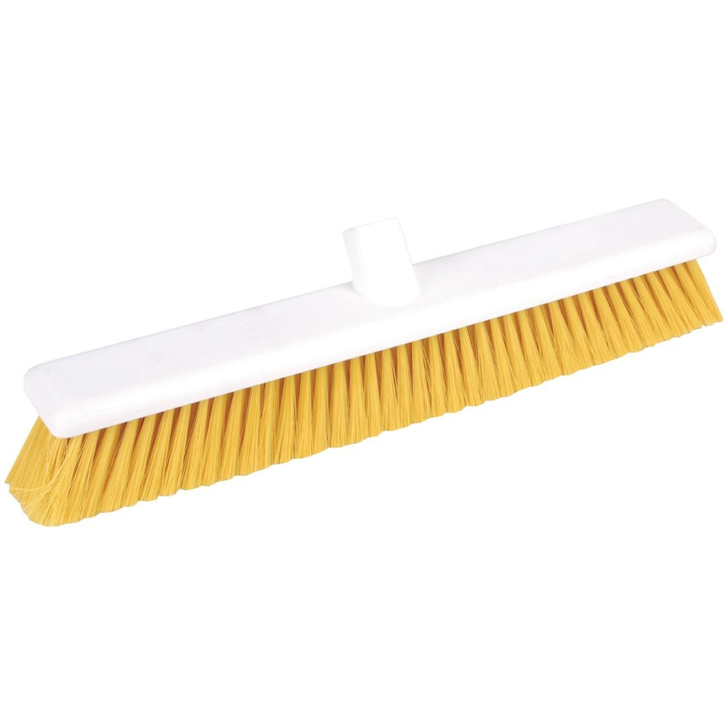 Jantex Hygiene Broom Soft Bristle Yellow 18in DN834