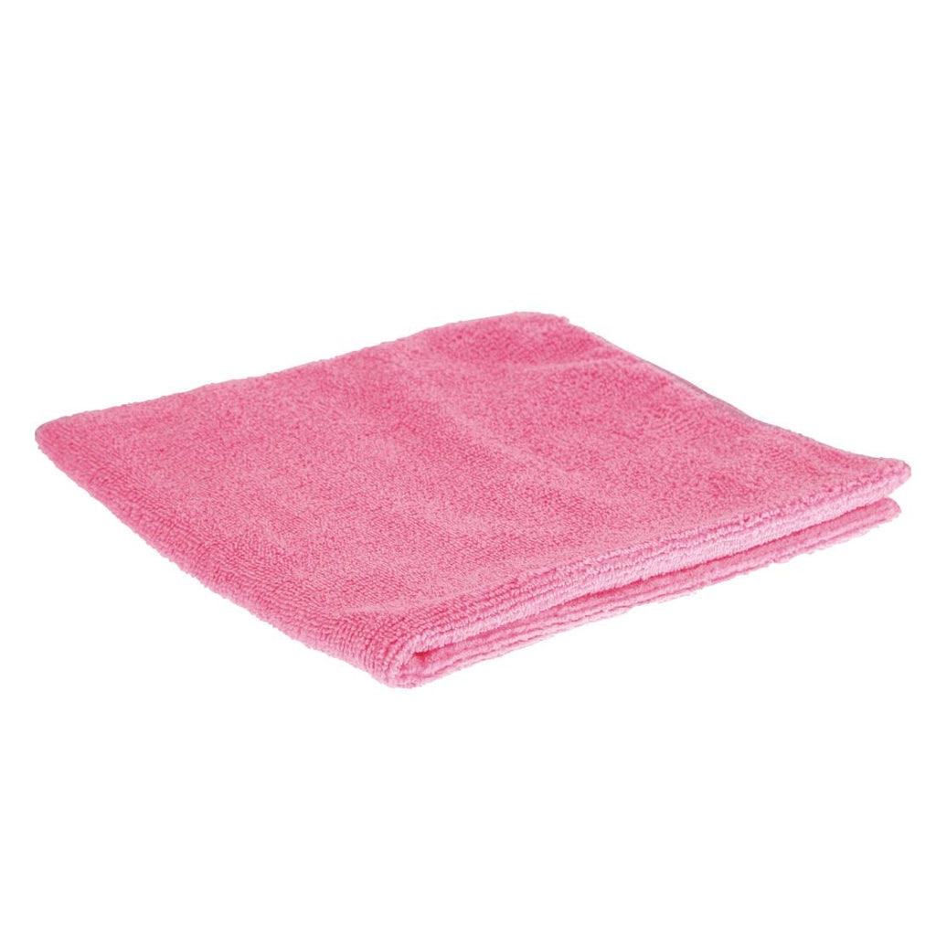 Jantex Microfibre Cloths Pink (Pack of 5) DN840