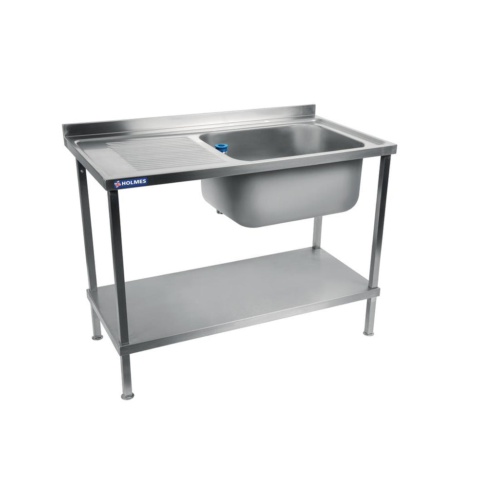 Holmes Fully Assembled Stainless Steel Sink Left Hand Drainer 1200mm DR387