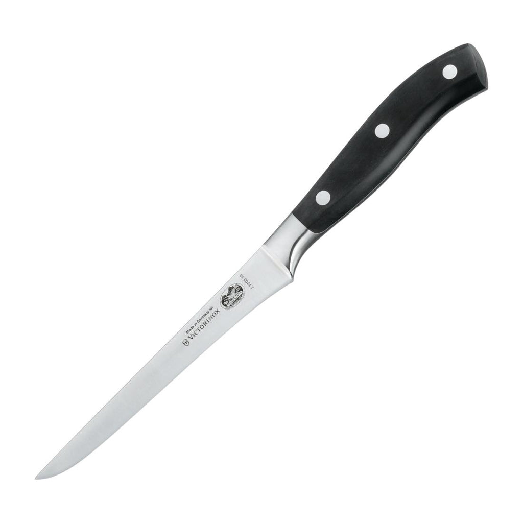 Victorinox Fully Forged Boning Knife Black 15cm DR506