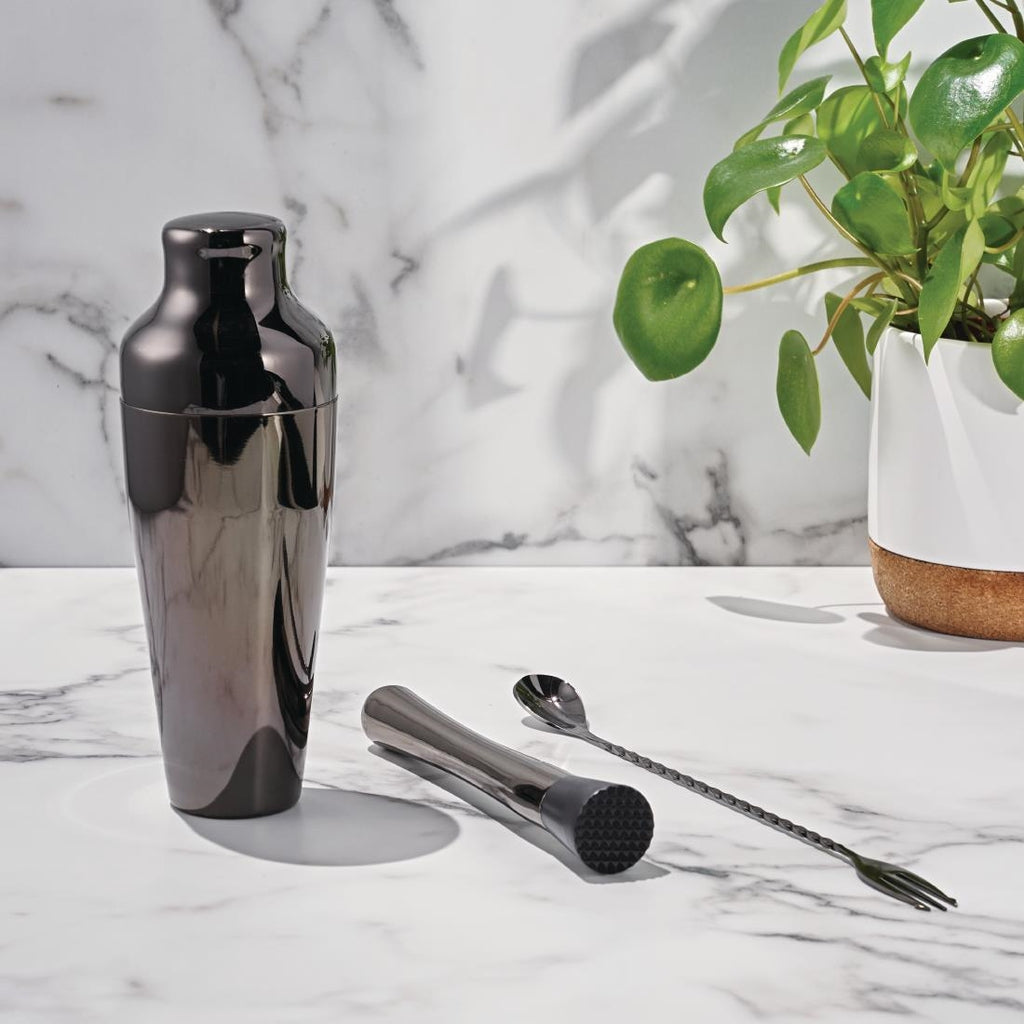 Olympia Cocktail Mixing Spoon with Fork Gunmetal DR636
