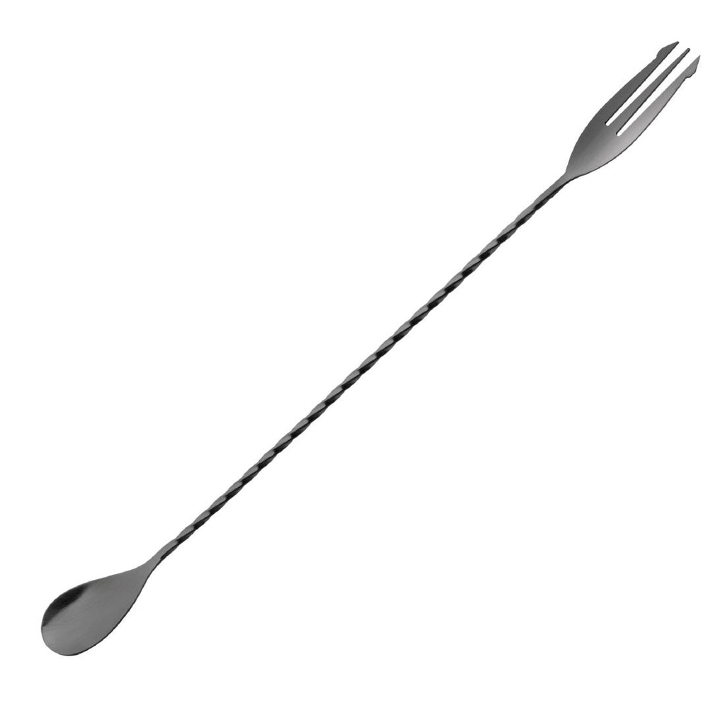 Olympia Cocktail Mixing Spoon with Fork Gunmetal DR636
