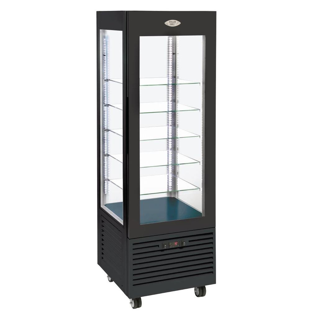 Roller Grill Display Fridge with Fixed Shelves Black DT734