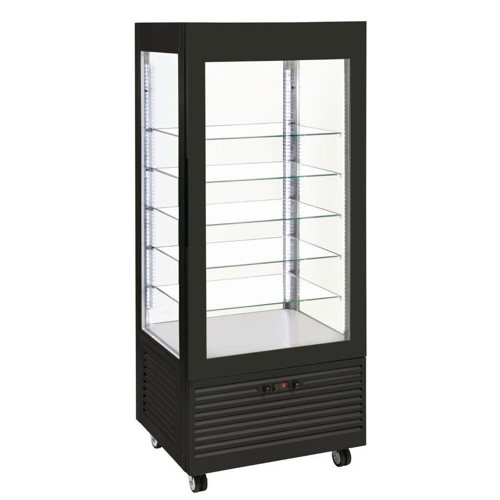 Roller Grill Display Fridge with Fixed Shelves Black DT737
