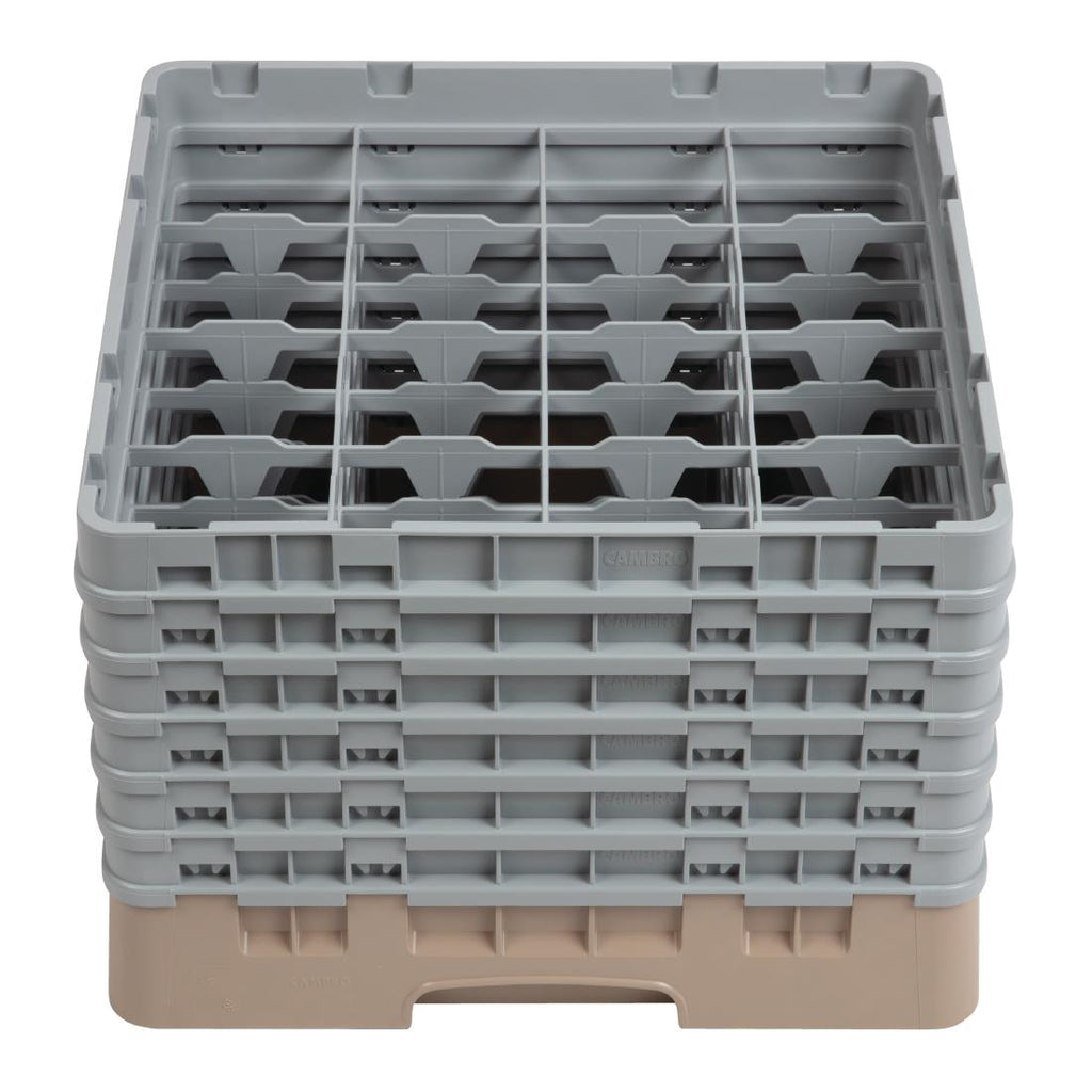 Cambro Camrack Beige 16 Compartments Max Glass Height 298mm DW553