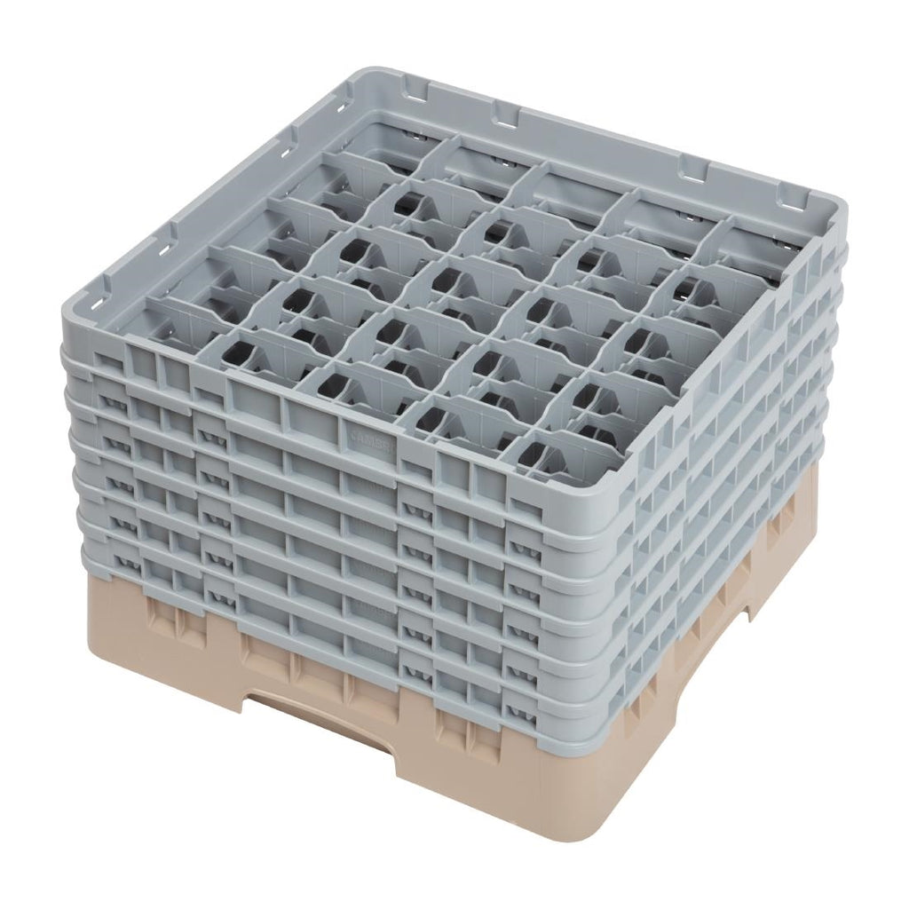 Cambro Camrack Beige 25 Compartments Max Glass Height 298mm DW557