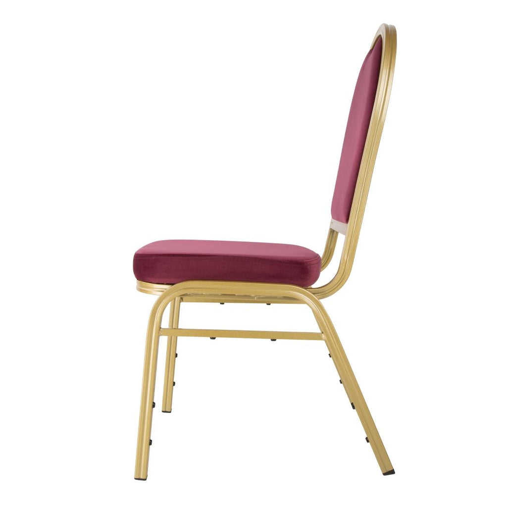 Bolero Regal Banquet Chairs Claret (Pack of 4) DY695